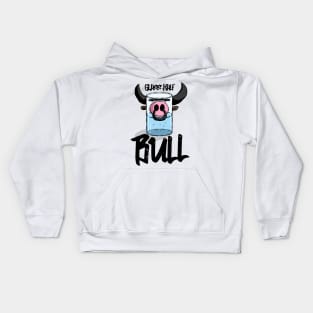 Glass Half Bull Funny Cows Lover Gift Kids Hoodie